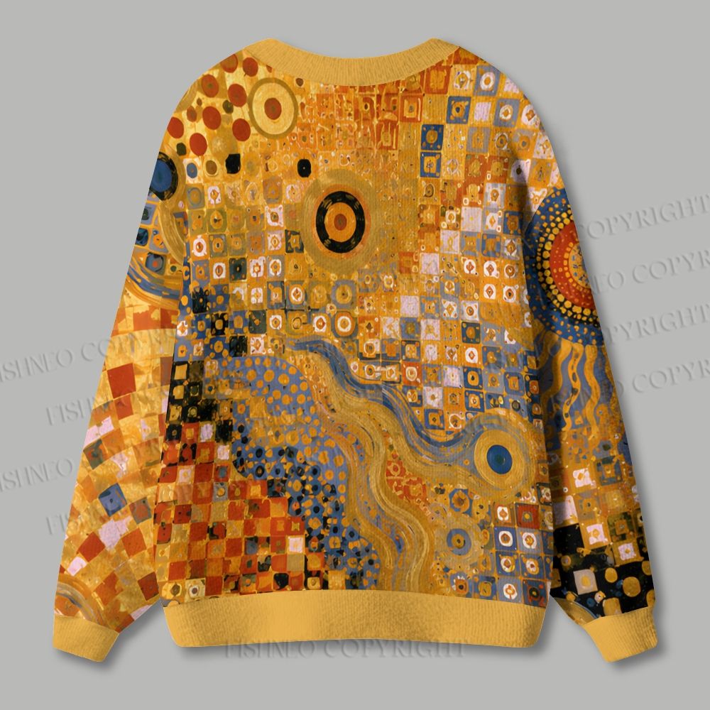 Klimt Art Ugly Cardigan Sweater