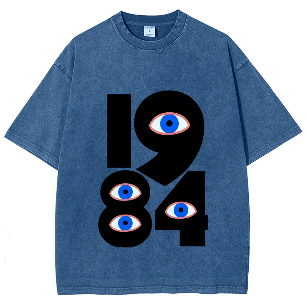 1984 Eyes Abstract Minimalist Vintage Washed T-shirt