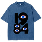 1984 Eyes Abstract Minimalist Vintage Washed T-shirt