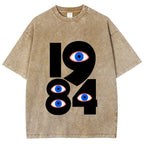 1984 Eyes Abstract Minimalist Vintage Washed T-shirt