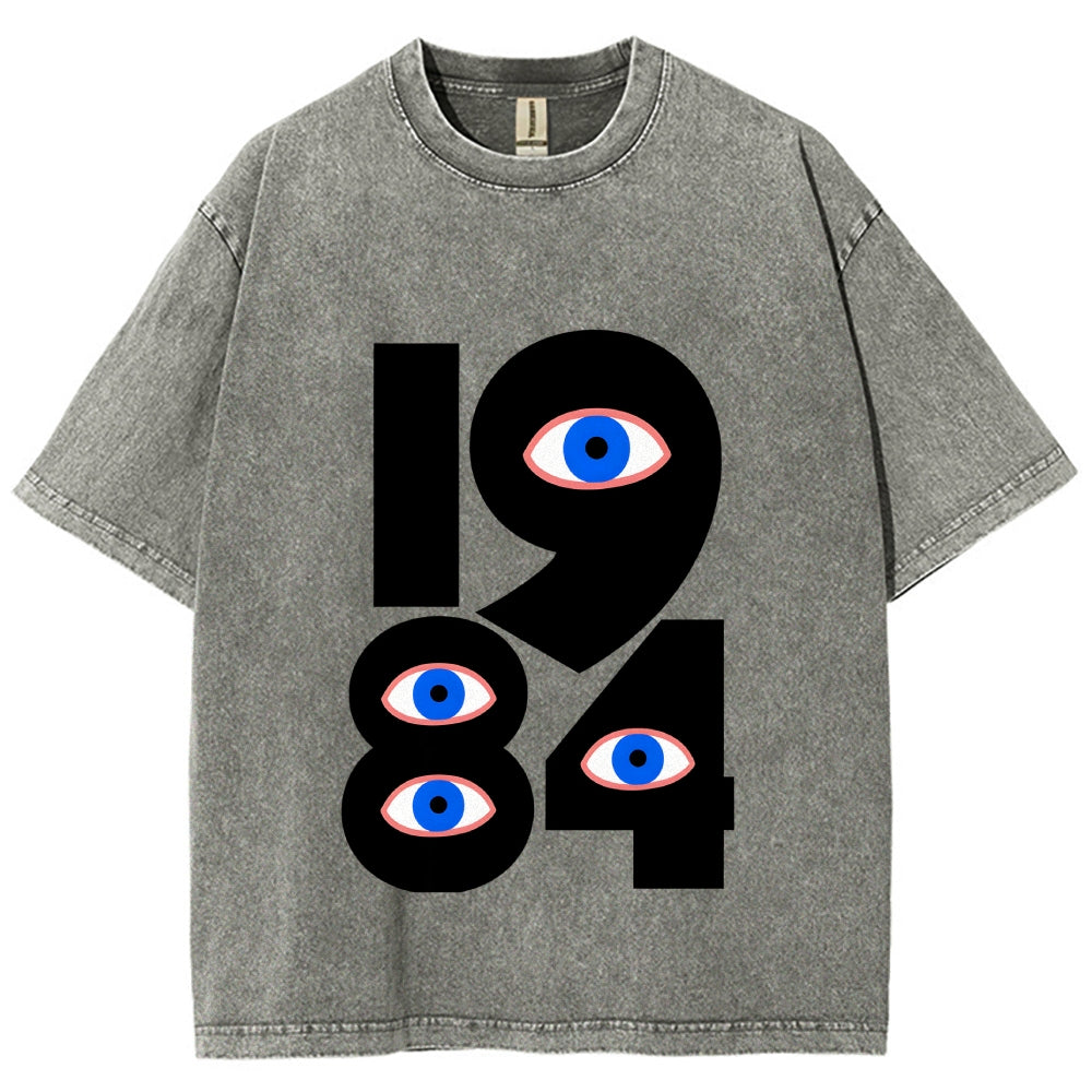 1984 Eyes Abstract Minimalist Vintage Washed T-shirt