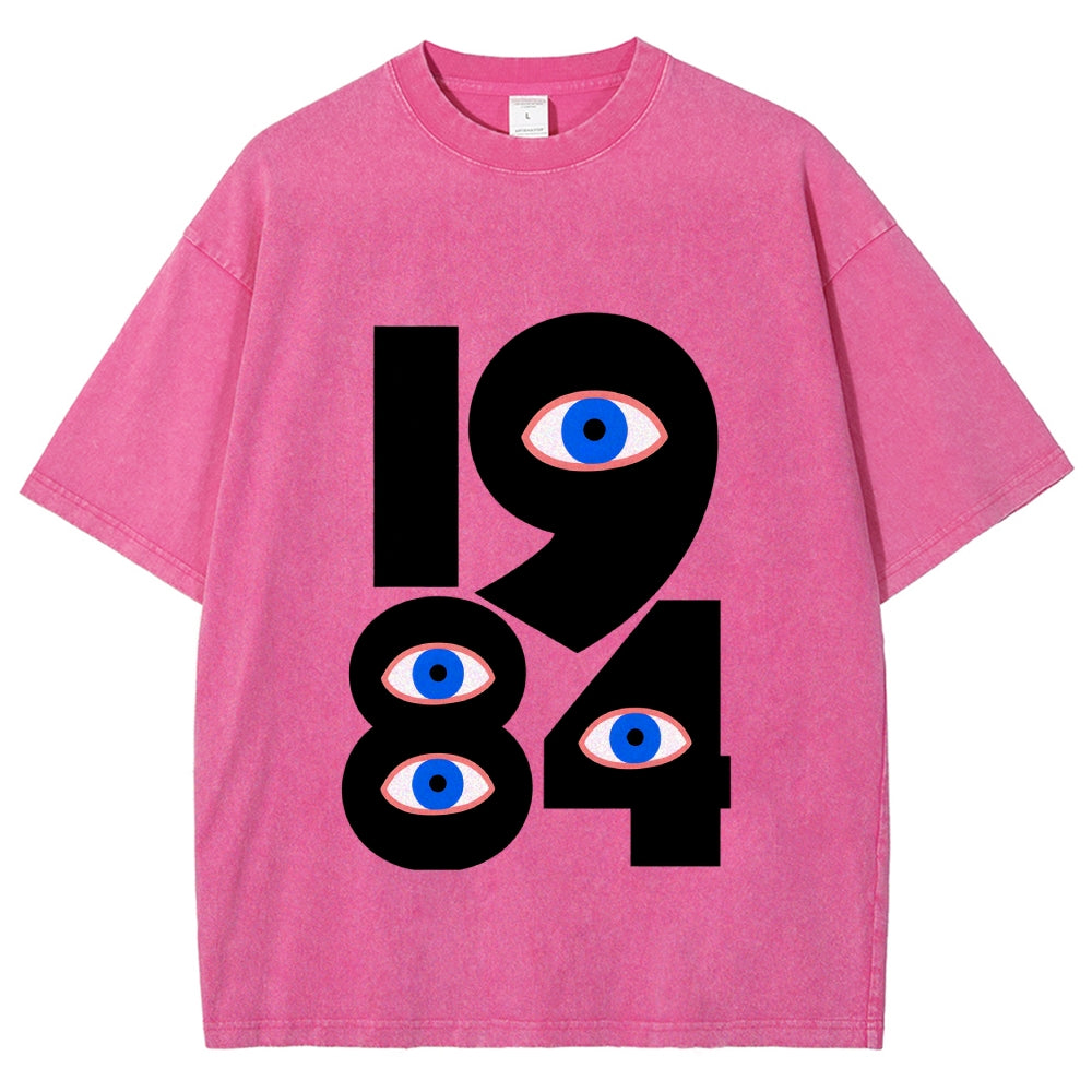 1984 Eyes Abstract Minimalist Vintage Washed T-shirt