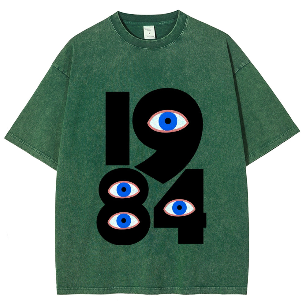 1984 Eyes Abstract Minimalist Vintage Washed T-shirt