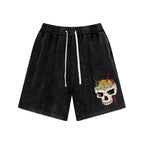 Skull Ramen Cotton Casual Shorts