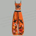 Halloween Vampire Cat Top & Elasticated Trousers Two-Piece Set