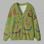 Whimsical Serpent Ugly Cardigan Sweater