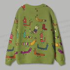 Whimsical Serpent Ugly Cardigan Sweater