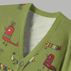 Whimsical Serpent Ugly Cardigan Sweater