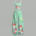 Halloween Ghost Mushrooms Top & Elasticated Trousers Two-Piece Set