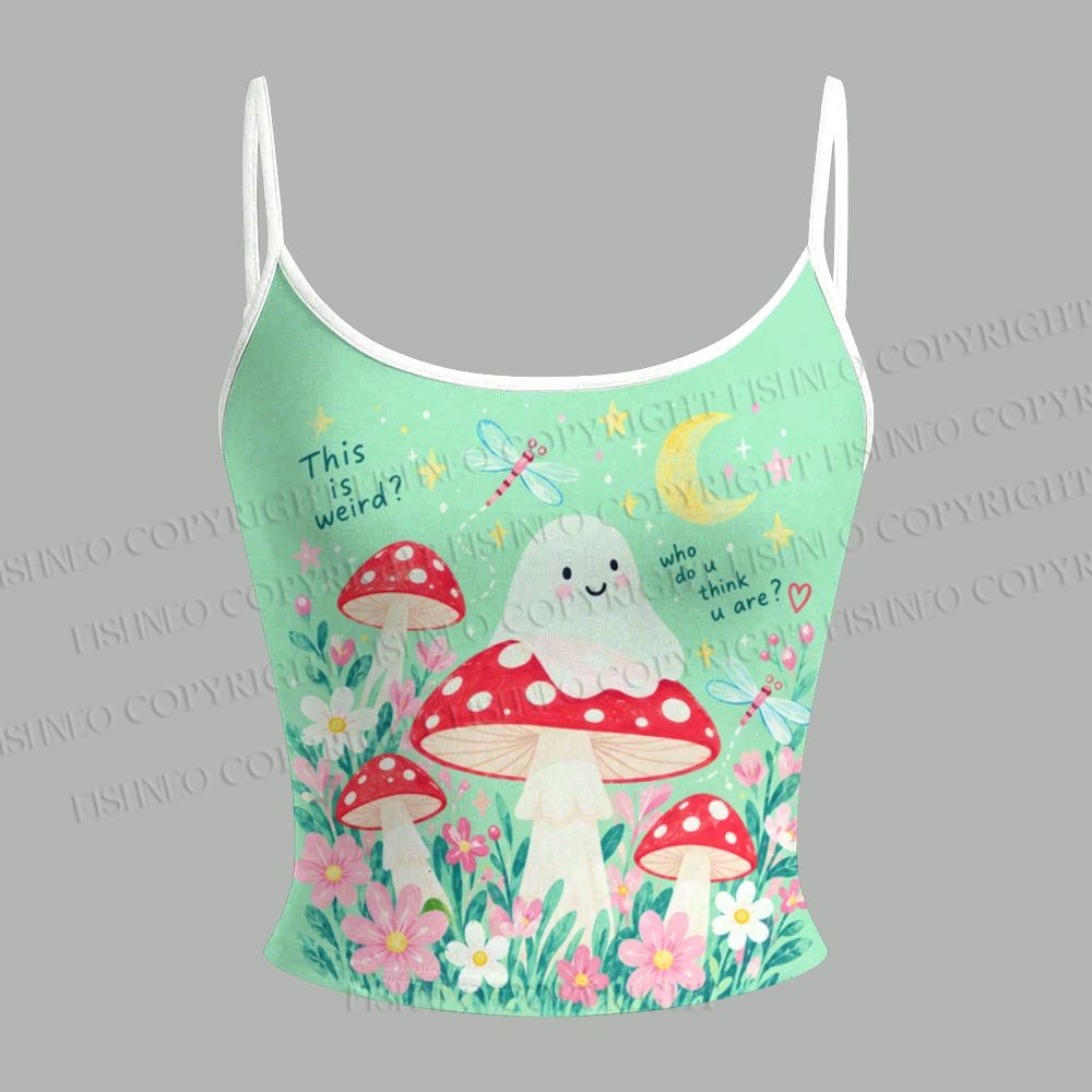 Halloween Ghost Mushrooms Top & Elasticated Trousers Two-Piece Set