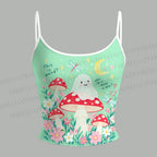 Halloween Ghost Mushrooms Top & Elasticated Trousers Two-Piece Set