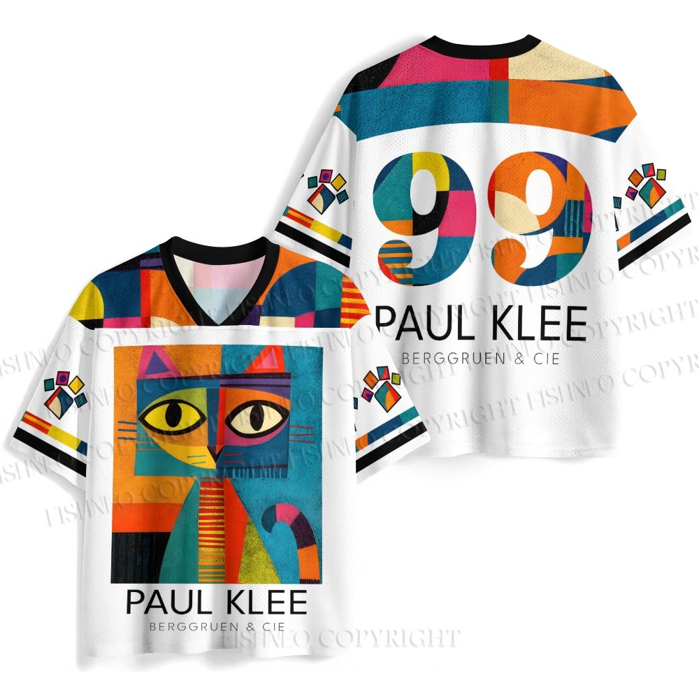 Paul Klee Square Cat Jersey Shirts
