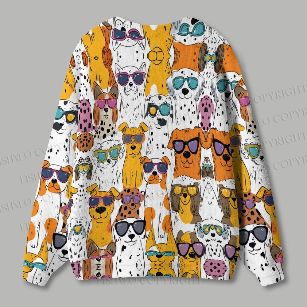 Cool Dog Ugly Cardigan Sweater