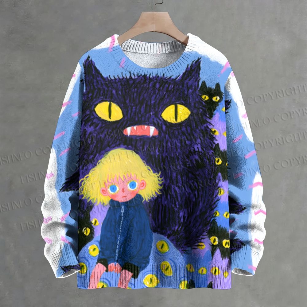 Eyes Around Me Crew Neck Sweater