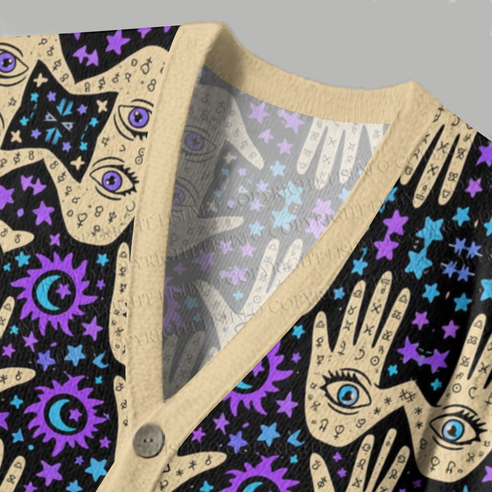 Mystic Hands Ugly Cardigan Sweater