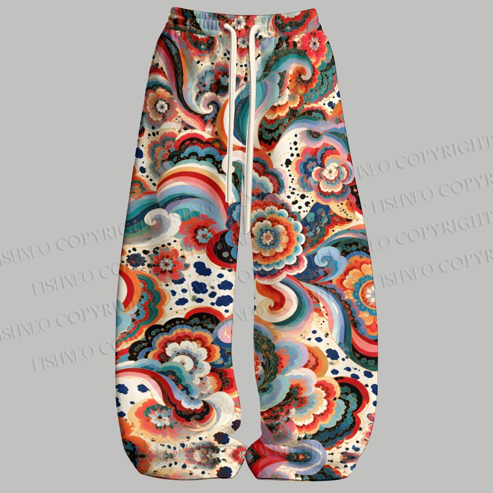 Panther With Multicolor Patterns Sleeveless Tank Top & Elasticated Trousers pants Two-Piece Streetwear Set