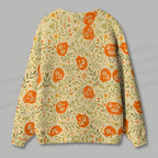 Skull Leaf Ugly Cardigan Sweater