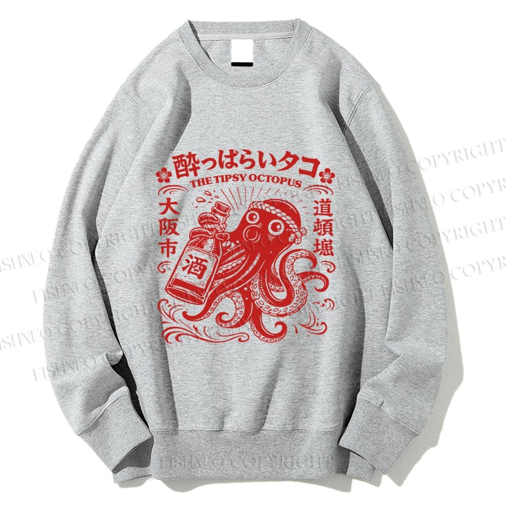 Unisex The Tipsy Octopus Printed Sweatshirt