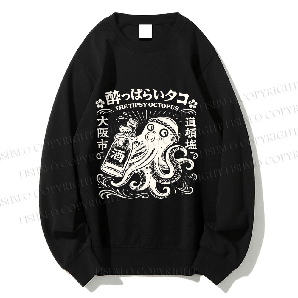 Unisex The Tipsy Octopus Printed Sweatshirt