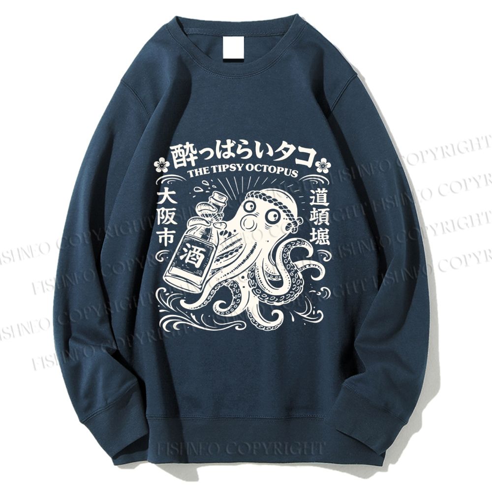 Unisex The Tipsy Octopus Printed Sweatshirt