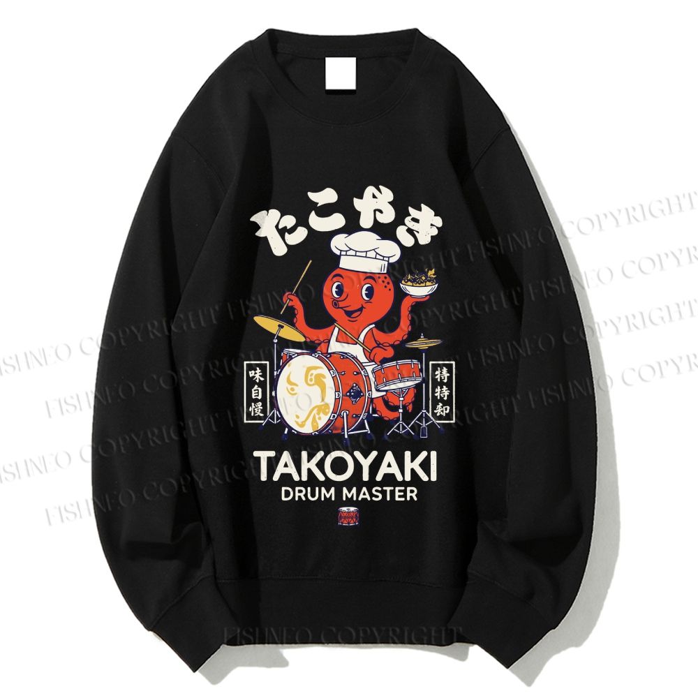 Unisex Osaka Dotonbori Octopus Printed Sweatshirt