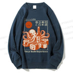 Unisex Tokyo Sushi Experience Printed Sweatshirt