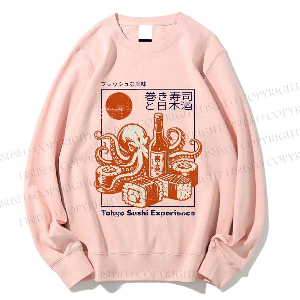 Unisex Tokyo Sushi Experience Printed Sweatshirt
