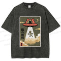 Unisex Alien Abduction Printed Washed Tee