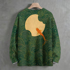 Wave Fish Crew Neck Sweater