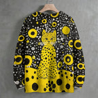 Kusama Cat Crew Neck Sweater