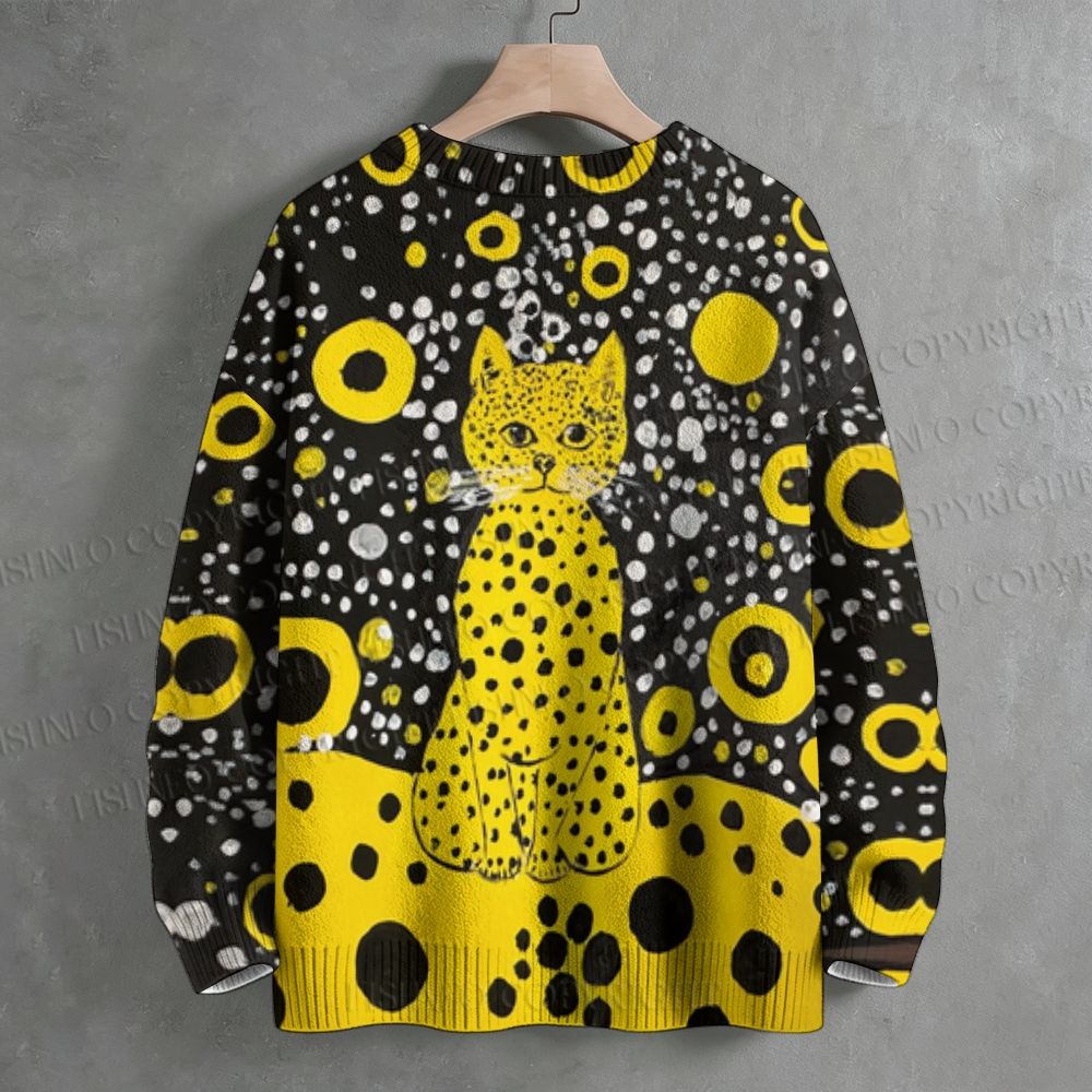 Kusama Cat Crew Neck Sweater