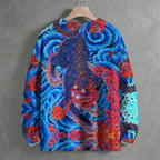 Dragon Wave Crew Neck Sweater