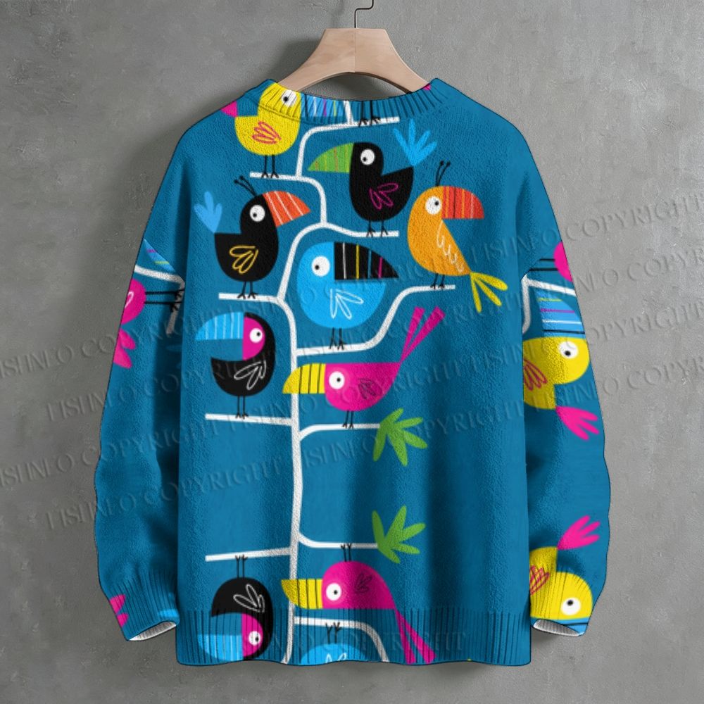 Bird Tree Crew Neck Sweater