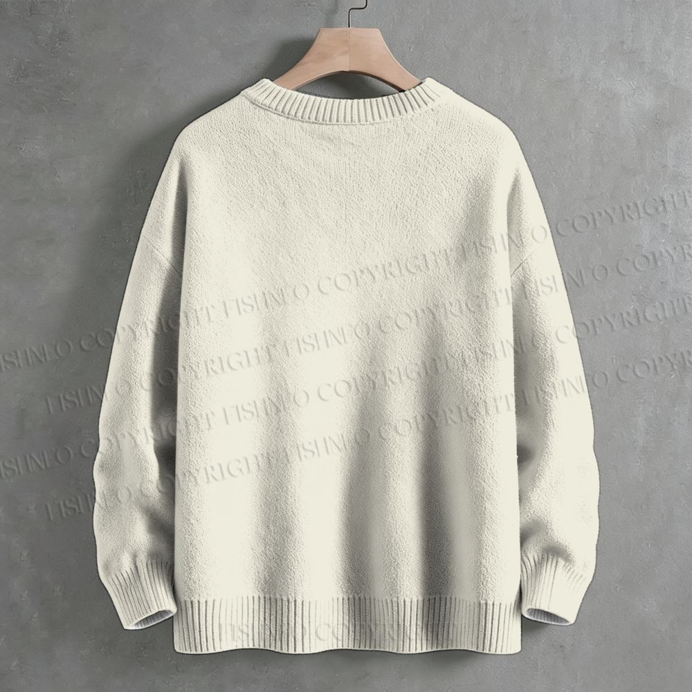 Funny Black Line Cat Cooking Crew Neck Sweater