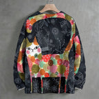 Patch Cat Crew Neck Sweater
