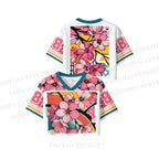 Japanese Wave Sakura Crop Sport Jersey Shirts