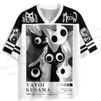 Yayoi Kusama Black Cat Jersey Shirts