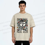 Unisex Paul Klee Art Printed Washed Tee
