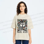 Unisex Paul Klee Art Printed Washed Tee