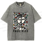Unisex Paul Klee Art Printed Washed Tee