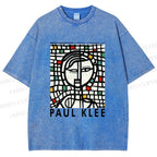 Unisex Paul Klee Art Printed Washed Tee