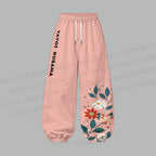 Women's Yayoi Kusama Bee Cropped Long Sleeve Hoodie & High Waist Jogger Pants Two Piece Tracksuit Set