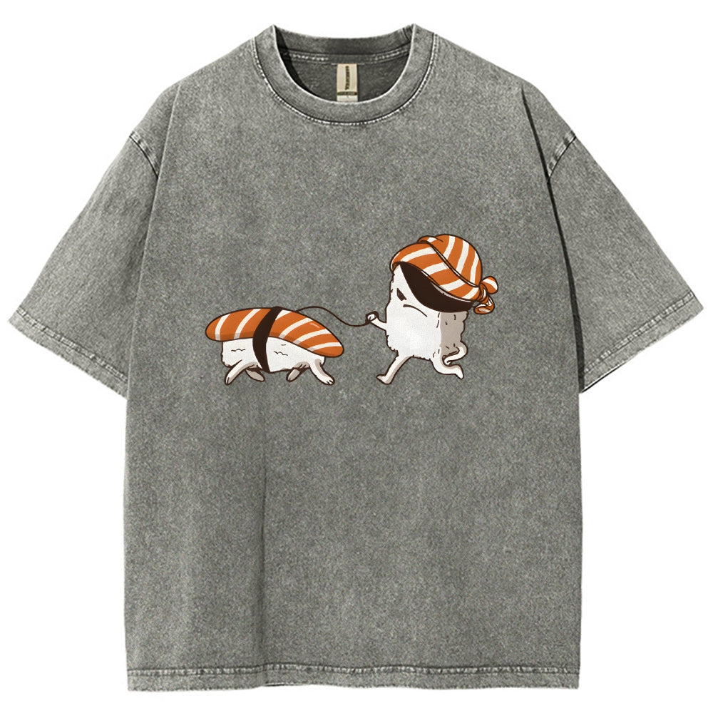 Sushi Walking Sushi Washed T-Shirt