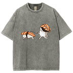 Sushi Walking Sushi Washed T-Shirt