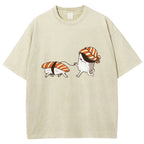 Sushi Walking Sushi Washed T-Shirt