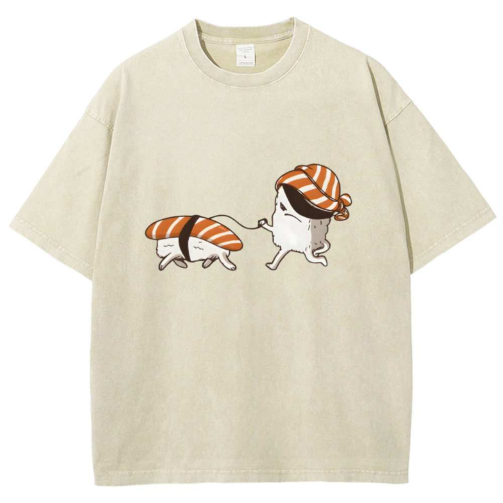 Sushi Walking Sushi Washed T-Shirt