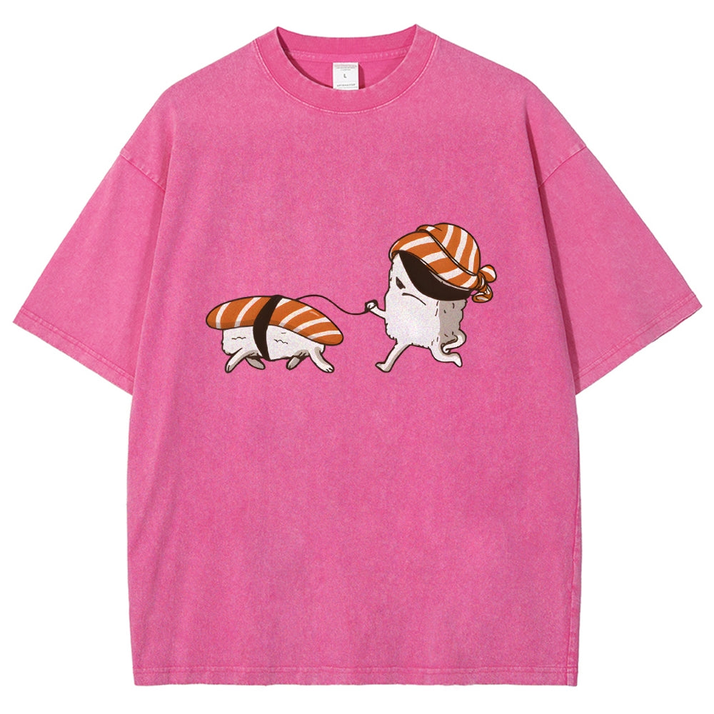 Sushi Walking Sushi Washed T-Shirt