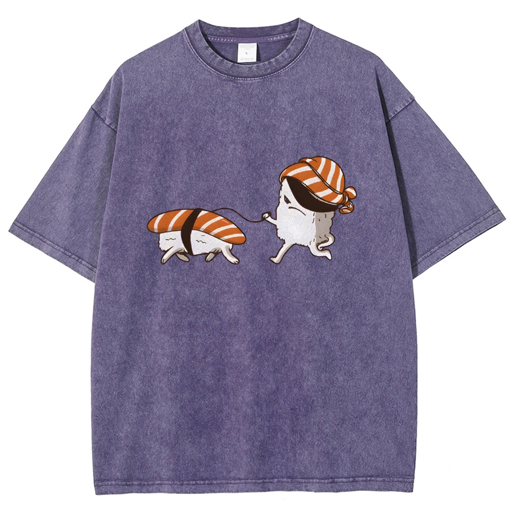 Sushi Walking Sushi Washed T-Shirt