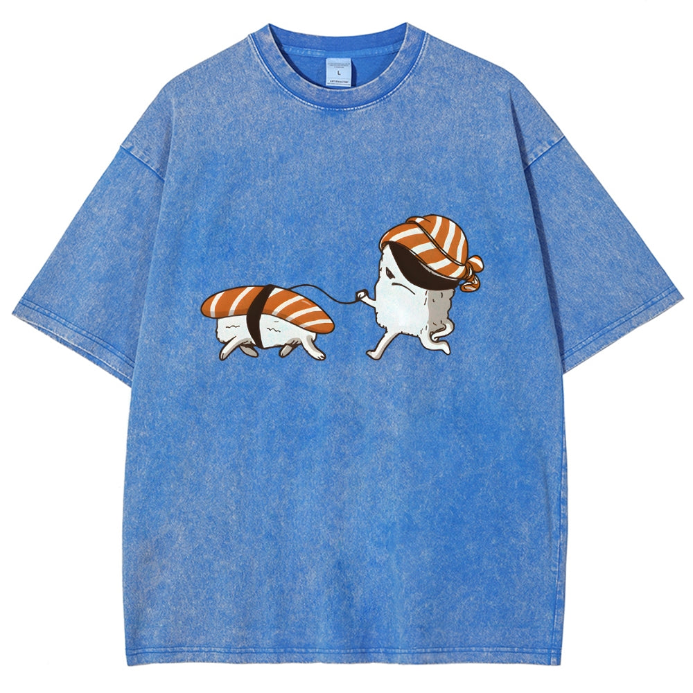 Sushi Walking Sushi Washed T-Shirt