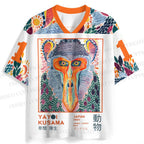 Yayoi Kusama Multicolor Monkey Jersey Shirts